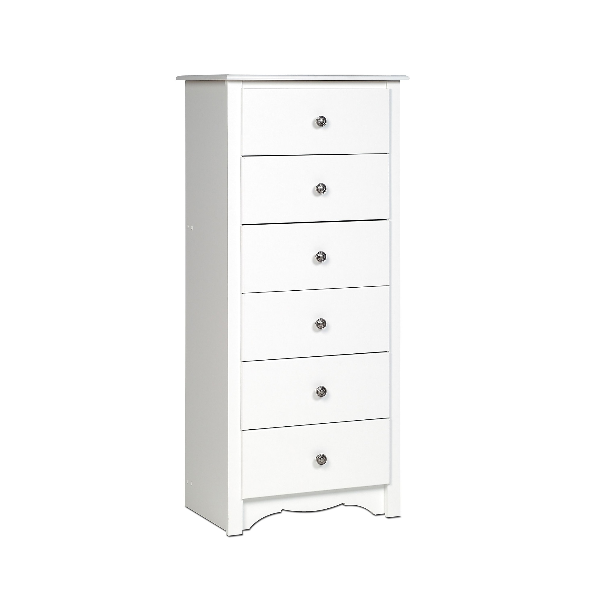 Prepac 53.25″ Monterey Tall 6 Drawer Chest, White Sansujyuku sansujyuku.com