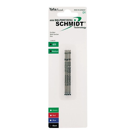 Schmidt 635 Mini D1 Ballpoint Refill, fits Multifunction pens, Medium