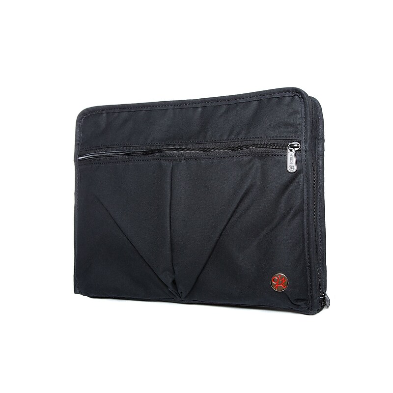 Token Woodlawn Canvas Portfolio Case with Zipper Closure, Black (TK-155-WX BLK) image 1