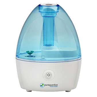 PureGuardian Ultrasonic Cool Mist Tabletop Humidifier, 0.21-Gallon, White/Blue (H910BL)