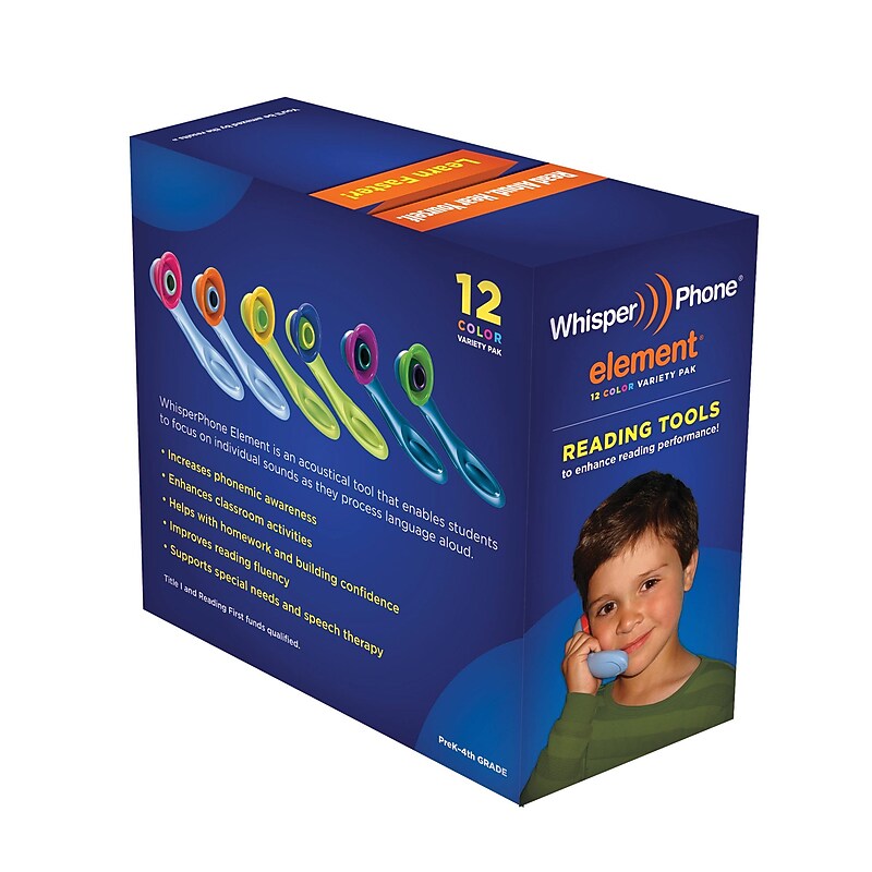 Harebrain WhisperPhone Language Skills Variety Pack, Multicored, Ages 4-9 (HB-WPEVP12) image 1