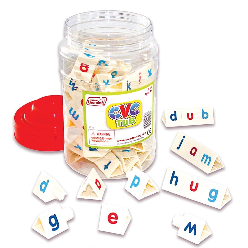 Junior Learning Tri-Blocks CVC Tub, 90/Set (JRL176) image 1