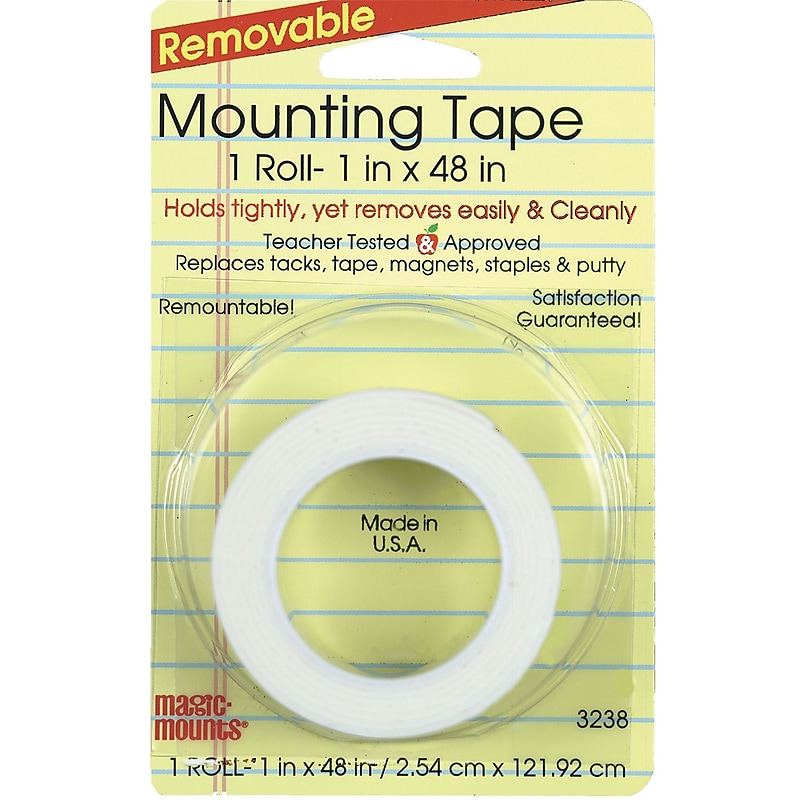 Miller Studio Remarkably Removable Magic Mounting Tape, 1" x 48", White, Bundle of 12 (MIL3238) image 1