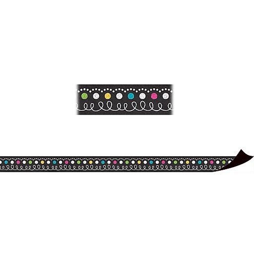 Teacher Created Resources Chalkboard Brights Strips (12 x .75) Staples