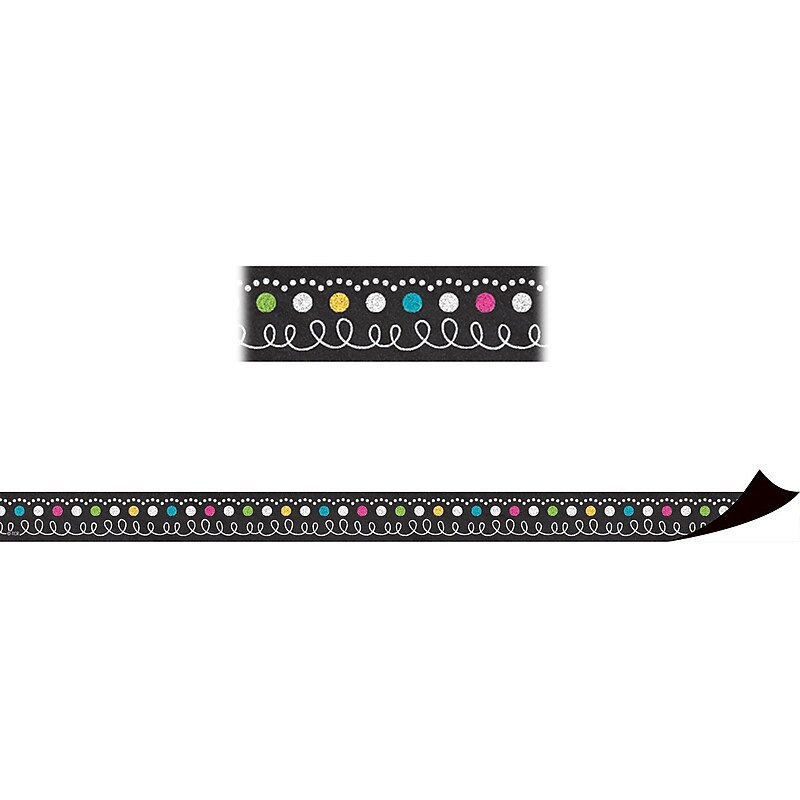 Teacher Created Resources Chalkboard Brights Magnetic Strips (12 x .75) image 1