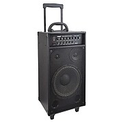 PylePro PWMA1050BT Speaker System - 400 W RMS - Portable, Stand Mountable - Battery Rechargeable - Wireless Speaker(s) - Black