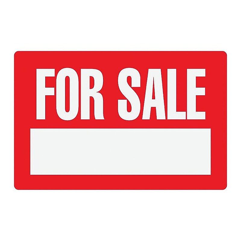 Cosco For Sale Sign, 8" x 12", Red/White (98009) image 1