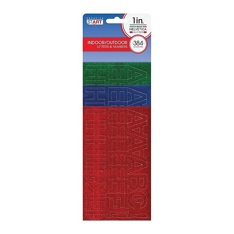 Cosco® Letter and Number, 1", Blue/Red/Green (98152) image 1