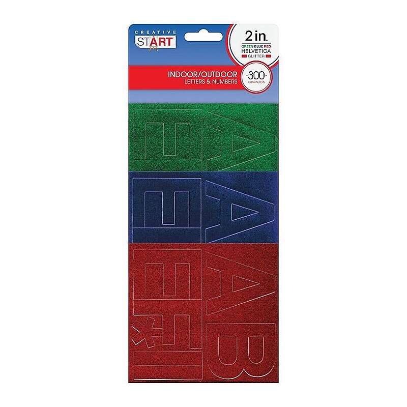 Cosco® Letter and Number, 2", Blue/Red/Green (98157) image 1