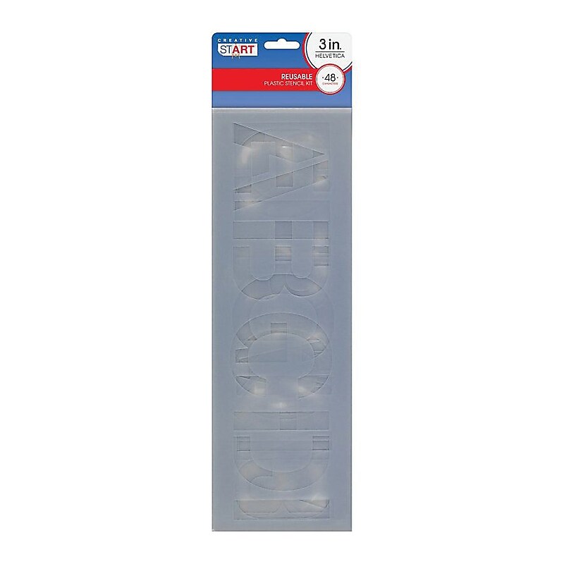 Cosco® Reuseable Stencil Kit, 3", Transparent Plastic (98165) image 1