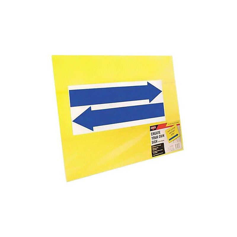 Cosco Blank Indoor/Outdoor Outdoor Sign, Yellow (098227) image 1