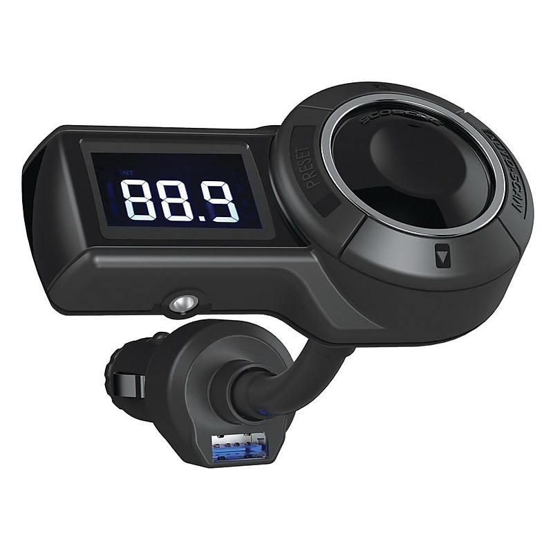 Scosche® freqOUT pro Digital FM Transmitter with Charging and Music Control for iPhone 6S/6SPlus, Black image 1