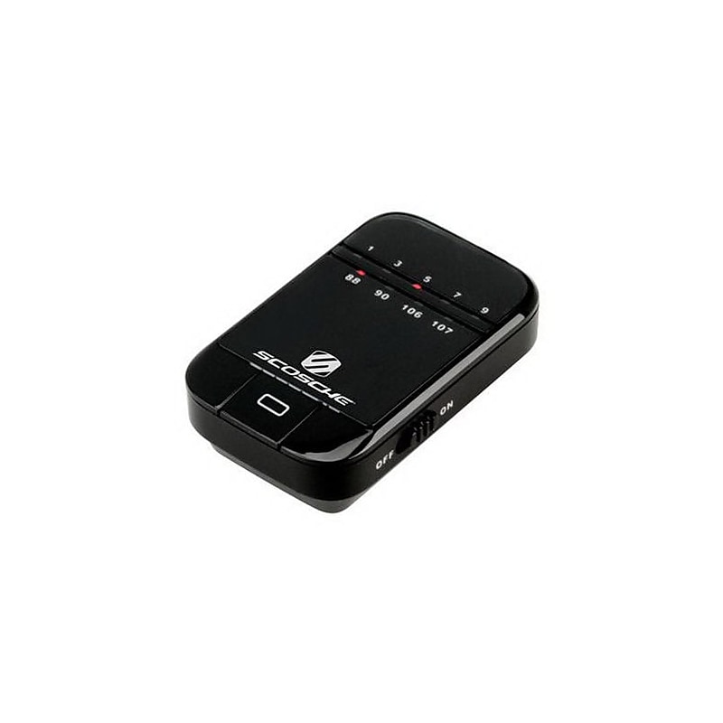 Scosche® tuneIN Universal FM Transmitter with USB Charger for iPod or MP3 Player, Black image 1