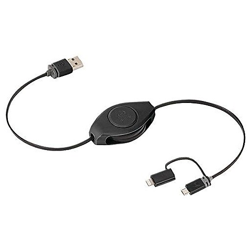 Retrak Charger 3.2' for Apple iPod, iPhone, iPad, Black (ETPRLTM5) at Staples