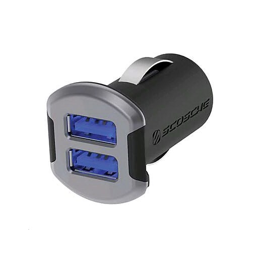 scosche reVOLT Lightning Car Charger for Universal, Black (USBC242MSG