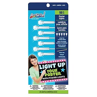 ArtSkills® Poster Light, White, 10" x 4 1/2" x 1", 20/Pack (PA-1236)