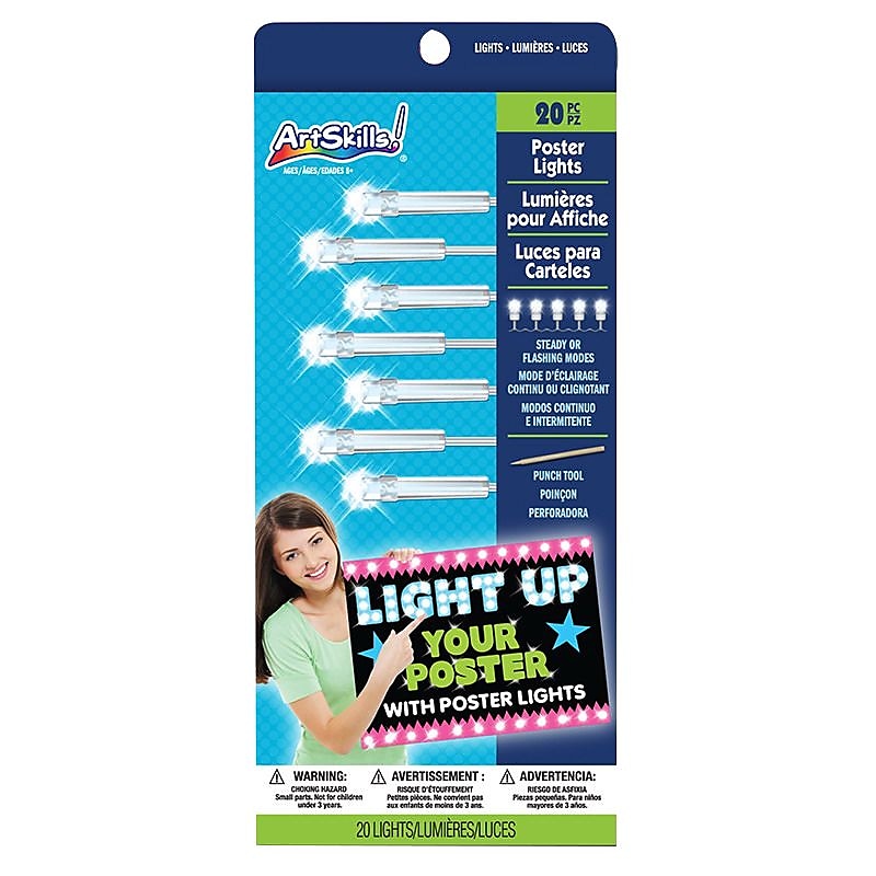 ArtSkills® Poster Light, White, 10" x 4 1/2" x 1", 20/Pack (PA-1236) image 1
