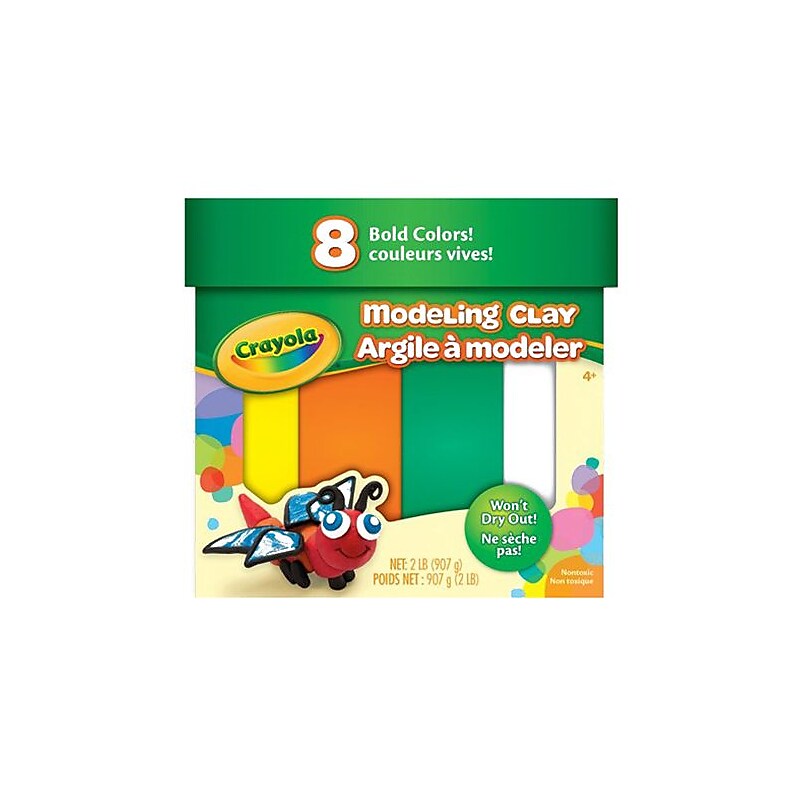 Crayola® Jumbo Modeling Clay, Bold Assorted, 8/Pack (57-0315) image 1