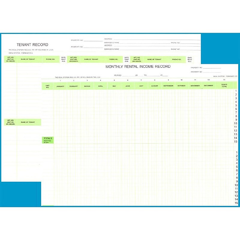 Dome Rental Property Record Book, Red, 60 Pages, 8 1/2" x 11" image 1
