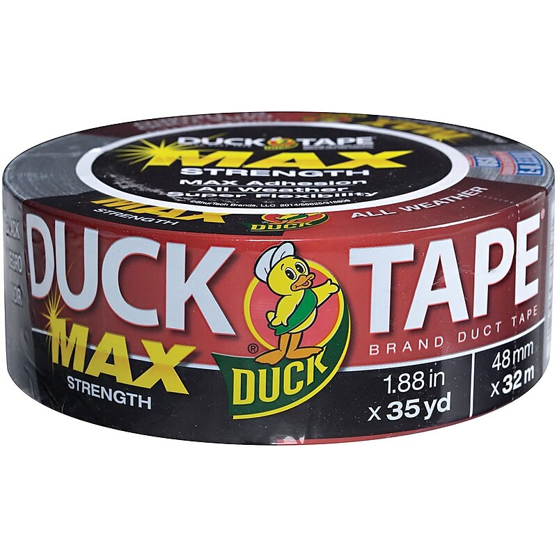 Duck Max General Purpose Duct Tape, 1.88" x 35 Yds, Black (240867) image 1