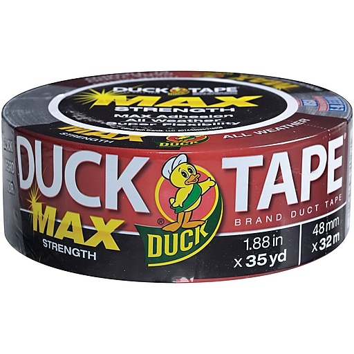 1-Pack 1.88 Inch x 35 Yard Black New Duck Max Strength 240867 Duct Tape 