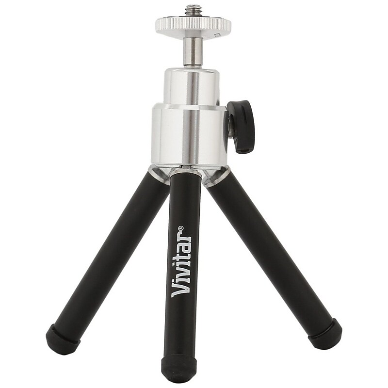 Vivitar 6" Mini Tripod, Black/Silver (VIV-MPT-100B) image 1