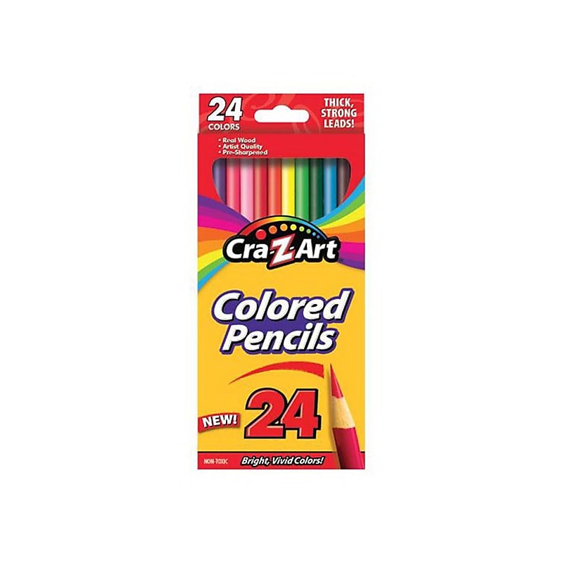 Cra-Z-Art Pre-Sharpened Colored Pencils, Assorted Colors, 24/Pack (10403WM-40) image 1