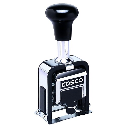 2000 PLUS Automatic Numbering Machine, 8 wheels, SelfInking, Black 3/4