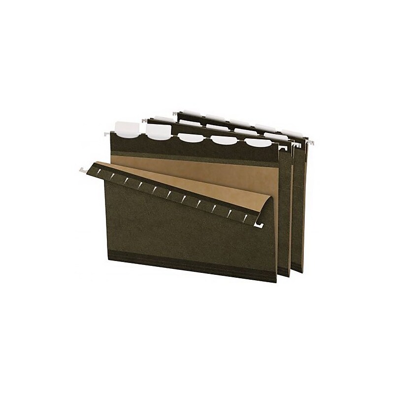 Pendaflex Ready-Tab Hanging Folder, 1/5 Cut Tab, Letter Size, Standard Green, 20/Box (42890) image 1