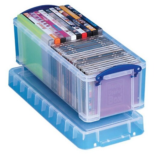 Really Useful Box 6.87 Qt. Snap Lid Storage Box, Clear (6.5C) Staples