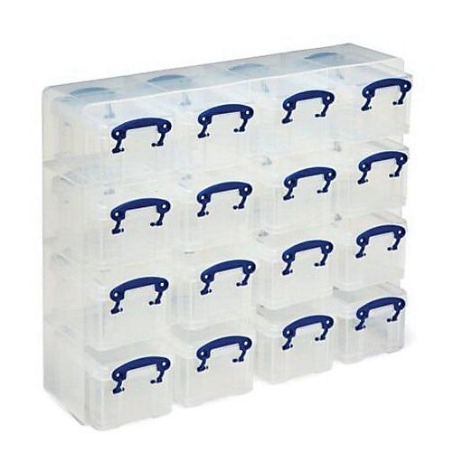 Really Useful 16 Drawer General Storage, Clear Staples