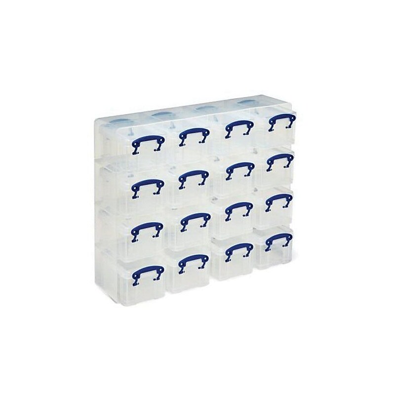 Really Useful 16 Drawer General Storage, Clear (16X0.3CORG) image 1