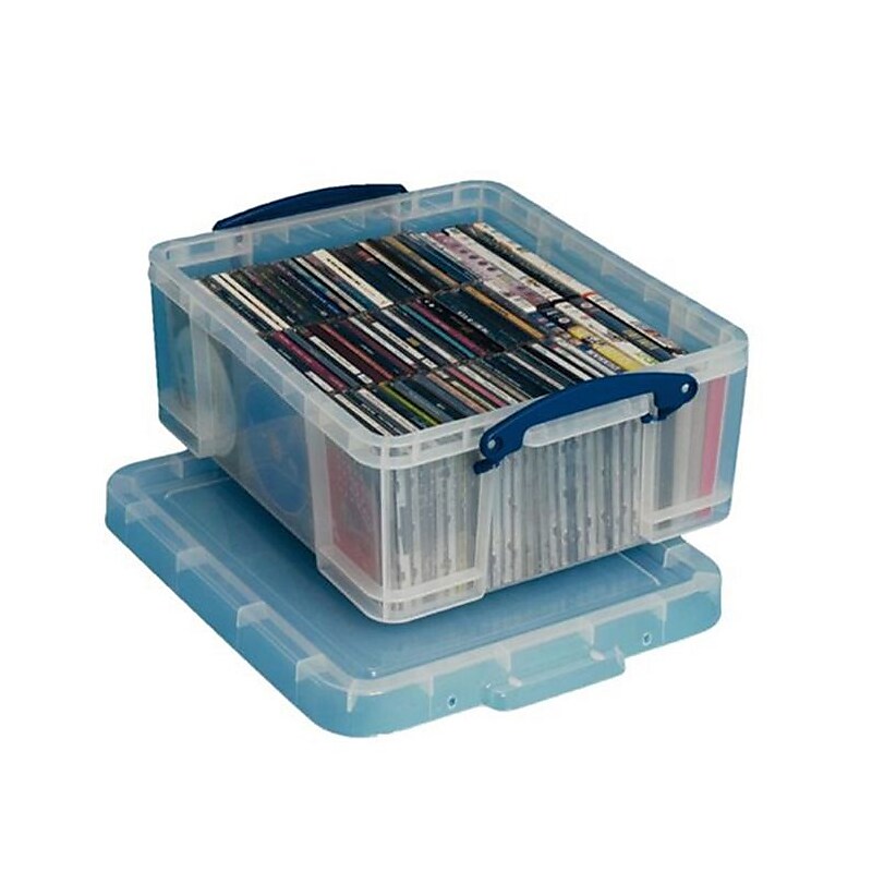 Really Useful Box 17 Liter Box with Snap Down Handles, Clear (US17C) image 1