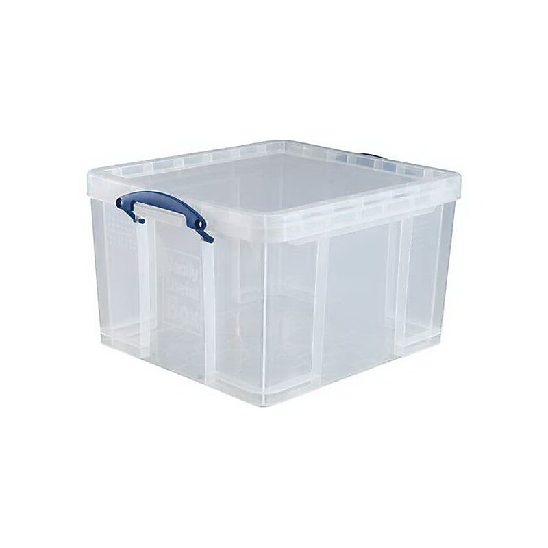 Really Useful Box® 42 Liter Snap Lid Storage Bin, Clear (42L CL) image 1