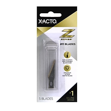 X-Acto® Z-Series #11 Stainless Steel Classic Fine Point Replacement Blade, 5/Pack