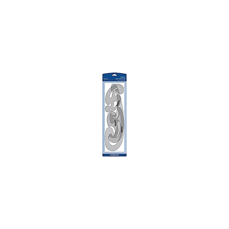 Staedtler French Curve Set, Gray, 3/Set (571 40BK) image 1