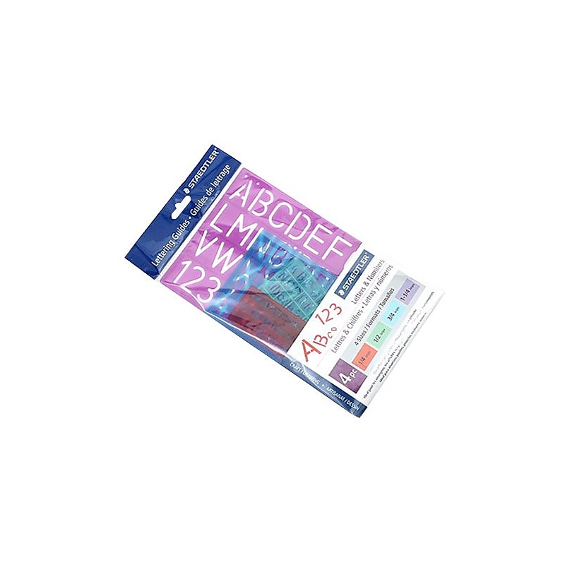 Staedtler Lettering Guide Multicolor 4/Pack (978-45S) image 1