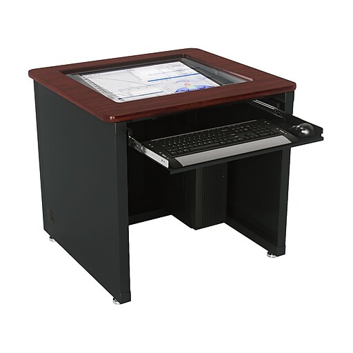 Versa Tables Downview Single User 36" x 30" Laminated Wood Computer