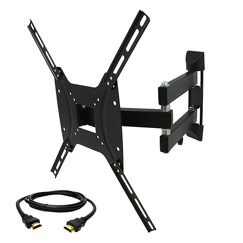 MegaMounts Full-Motion Wall TV Mount with HDMI Cable; 100 lbs. (gml643-hdmi-bndl) image 1