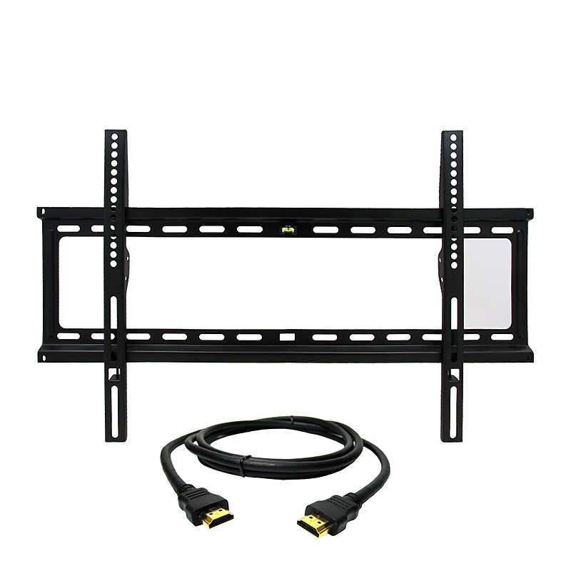 MegaMounts Fixed-Wall TV Mount with HDMI Cable; 120 lbs. (gmpf26n-hdmi-bndl) image 1