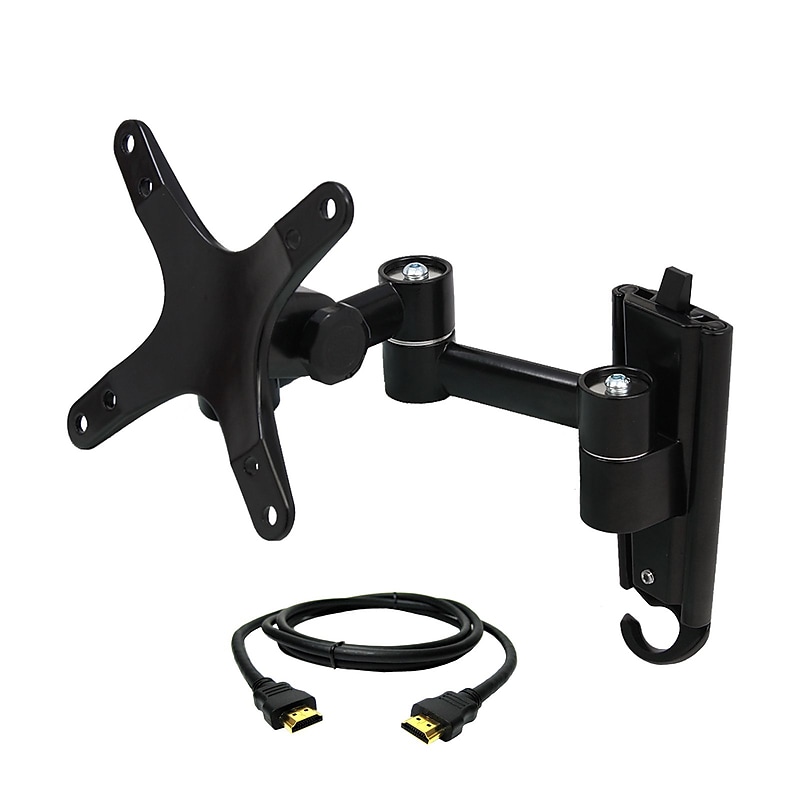 MegaMounts Full-Motion Wall TV Mount with HDMI Cable; 55 lbs. (lcd103-hdmi-bndl) image 1