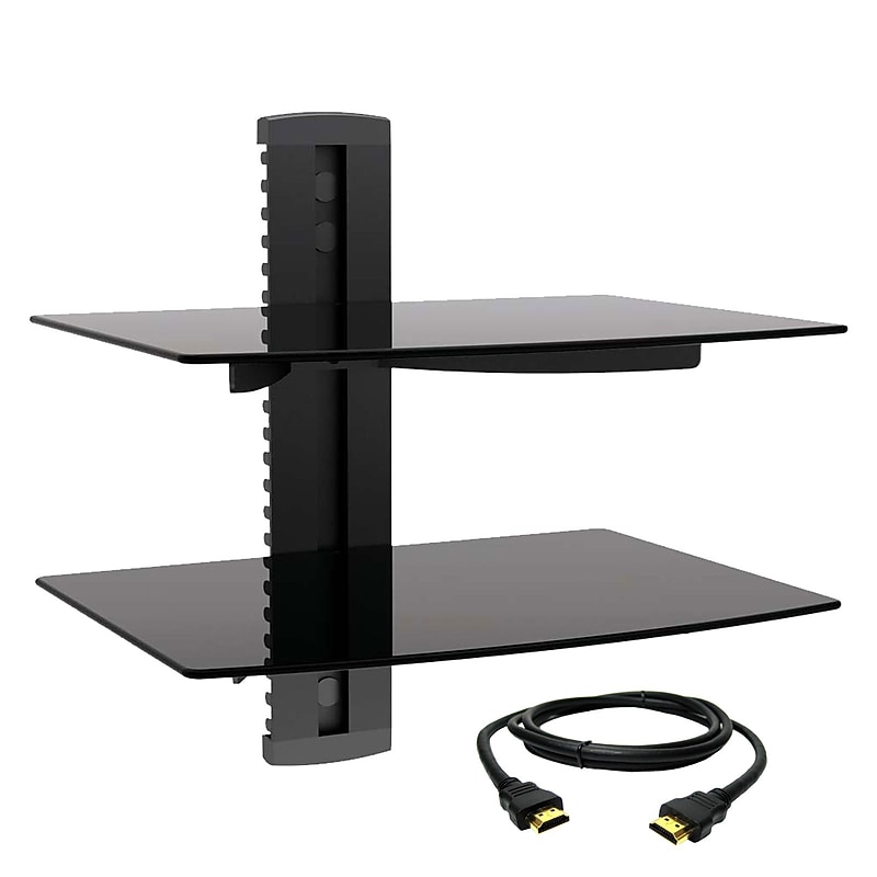 MegaMounts Mega Mounts Shelf Wall TV Mount with HDMI Cable; 44 lbs. (dvd302-hdmi-bndl) image 1