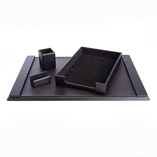 Royce Leather Genuine Leather Pen Cup Organizer, Letter Tray, Blotter ...
