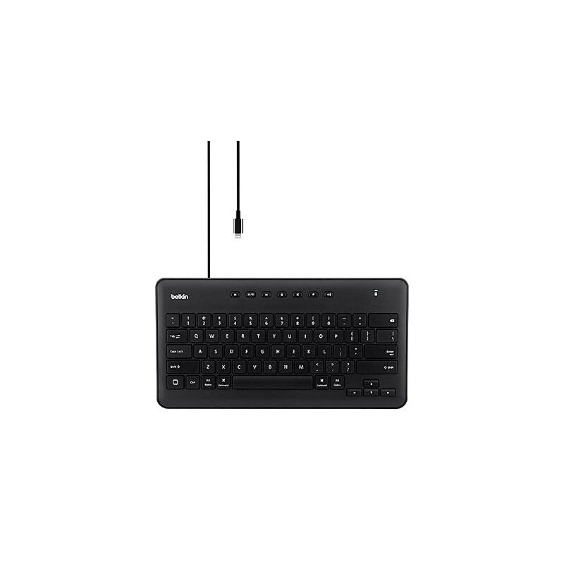 Belkin™ B2B124 USB Wired Keyboard for iPad with Lightning Connector, Black image 1