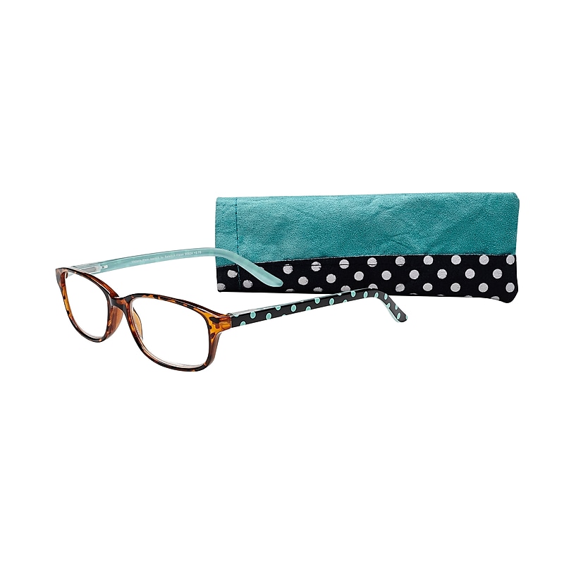 SAV Victoria Klein Ladies High Fashion +1.50 Reading Glasses, Blue Polka Dot (E9082BD-150) image 1