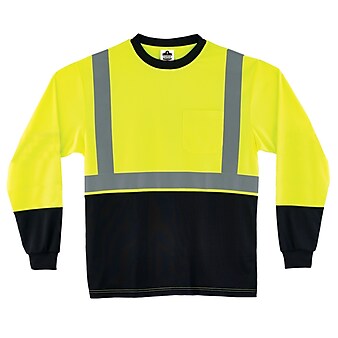 Ergodyne® GloWear 8291BK Class-2 Long Sleeve Shirt, Lime, XL