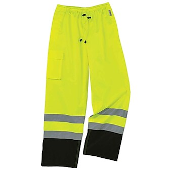 Ergodyne® GloWear 8915BK Rain Pants, Lime, 5XL