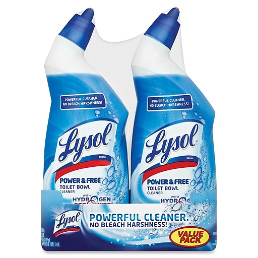 Lysol Power/Free Toilet Bowl Cleaner, Liquid Solution, 0.37 gal, Bottle