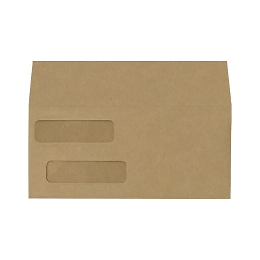 LUX Double Window Invoice Envelopes (4 1/8 x 9 1/8) 50/Box, Grocery Bag