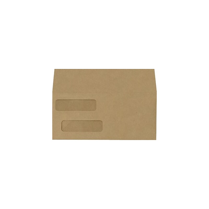 LUX Double Window Invoice Envelopes (4 1/8 x 9 1/8) 50/Box, Grocery Bag (INVDW-GB-50) image 1